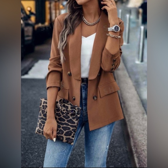 Beautiful brown open blazer - Picture 1 of 2